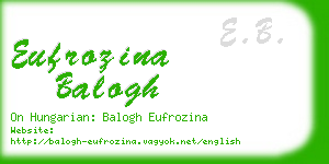 eufrozina balogh business card